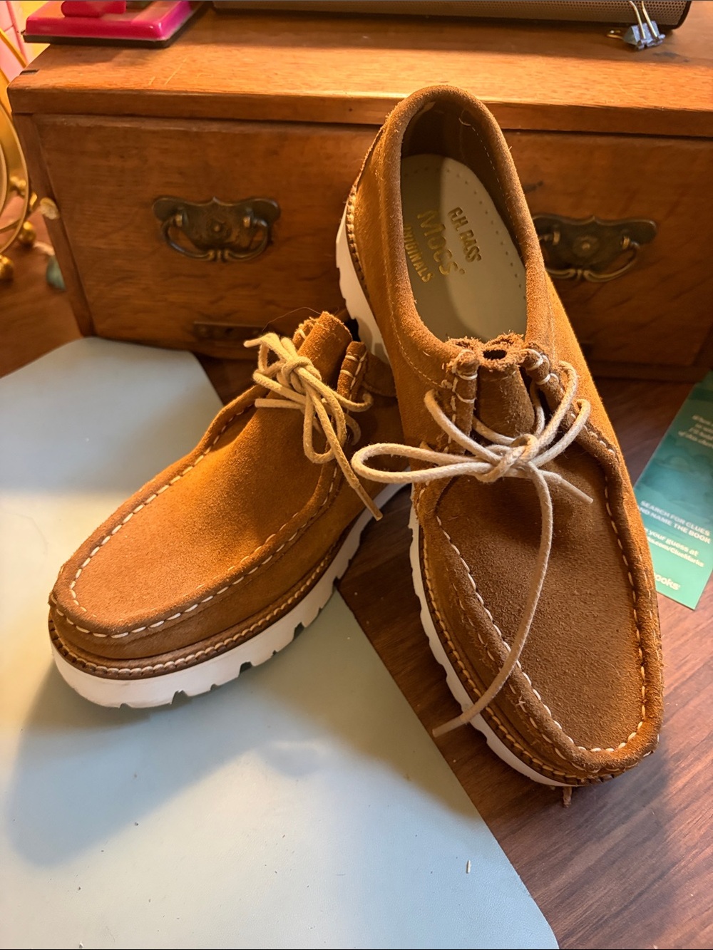 G.H. Bass & Co. Women's Suede Moccasin Loafers in Tan